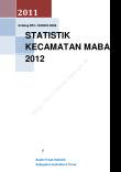 Statistik Kecamatan Maba 2012