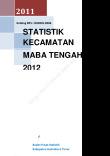 Statistik Kecamatan Maba Tengah 2012