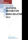 Statistik Kecamatan Maba Selatan 2012